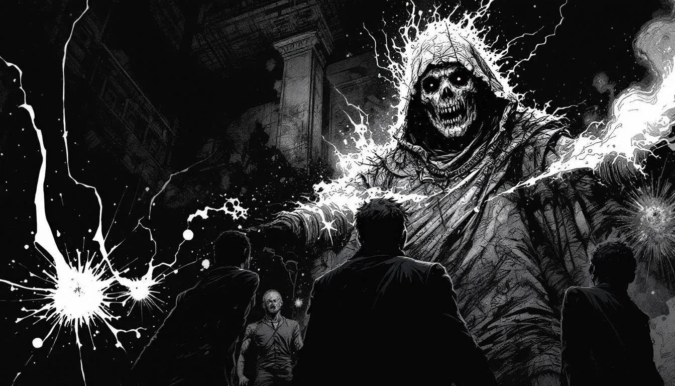 Ein Bild, das den Phantom-Zeit-Glauben zeigt und die Unsicherheit in der Gesellschaft reflektiert.