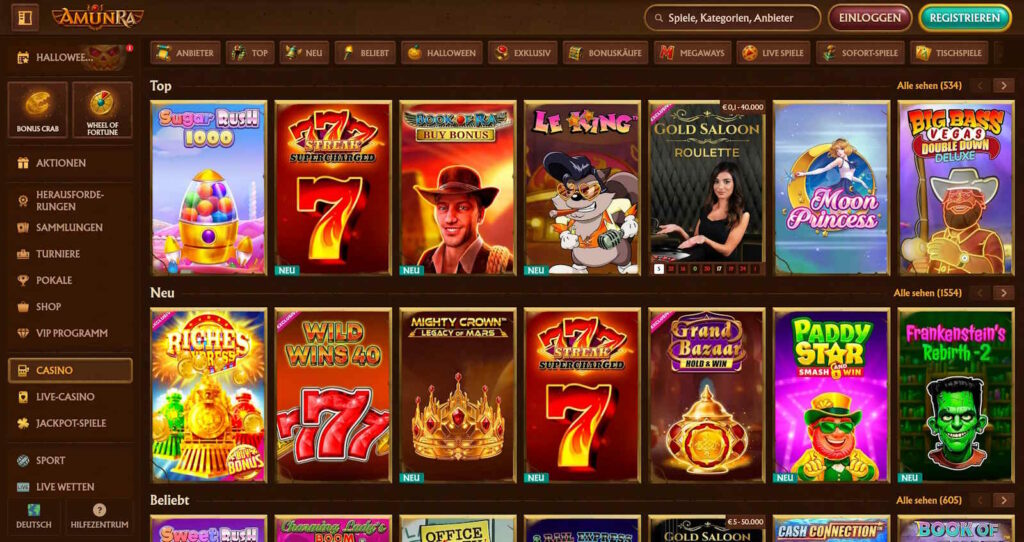 AmunRa Spielauswahl