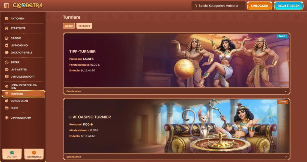 Cleobetra Turniere