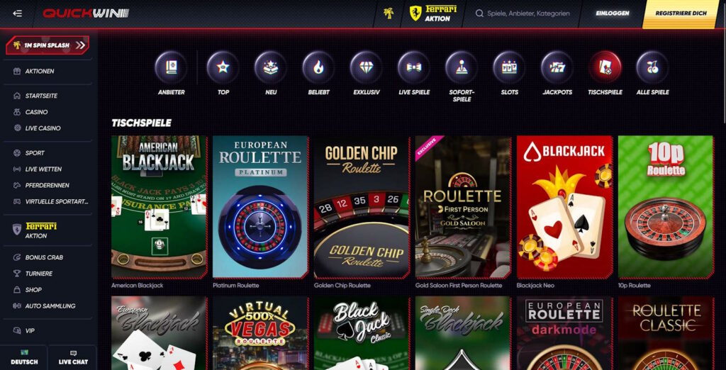 Quickwin Tischspiele