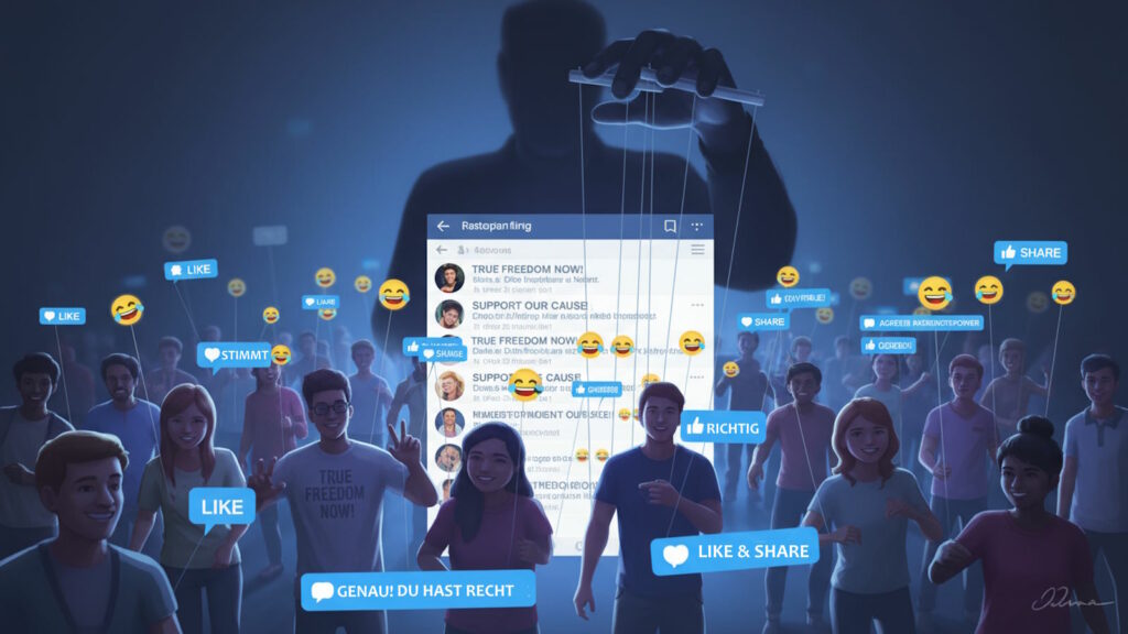 Die Macht der Algorithmen – Digitale Trends, Datenschutz und mehr 4 Sockenpuppen in Sozialen Netzwerken