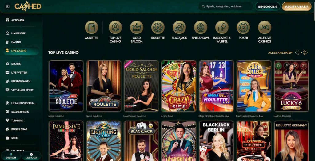 cashed live casino