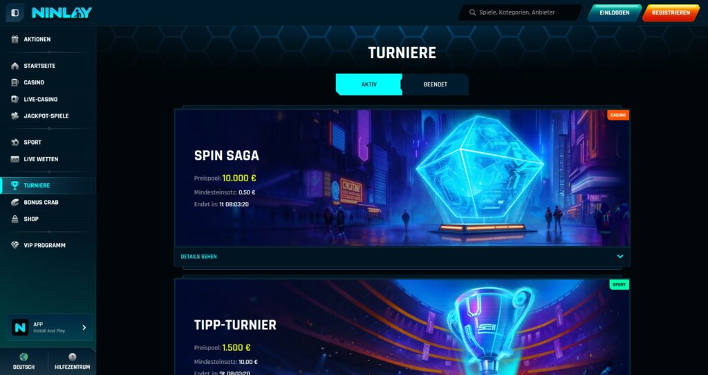 ninlay turniere