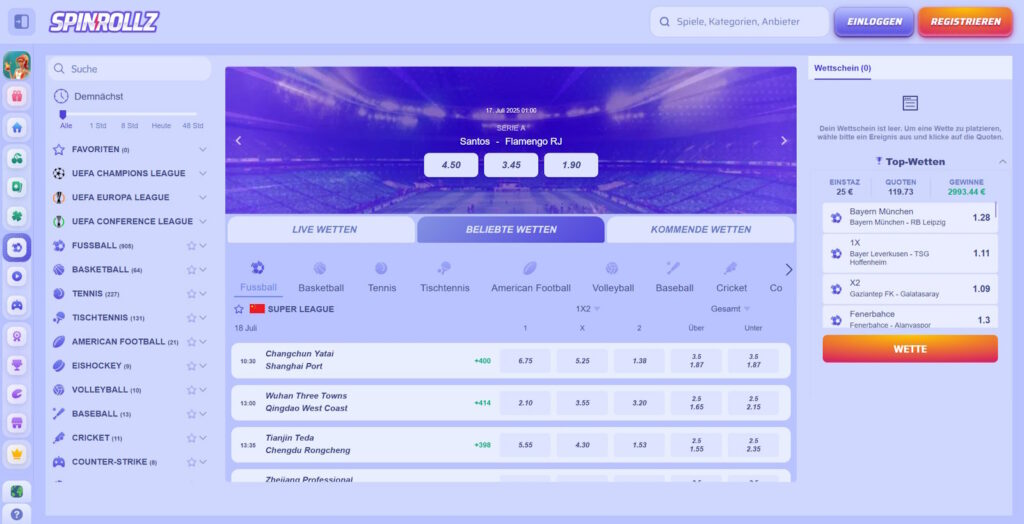 spinrollz sportwetten