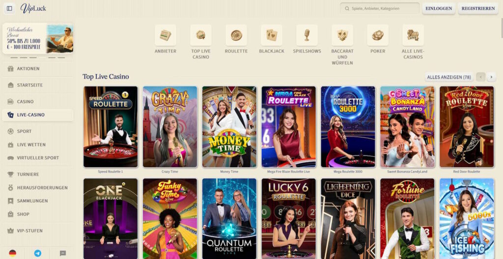 VipLuck Live Casino
