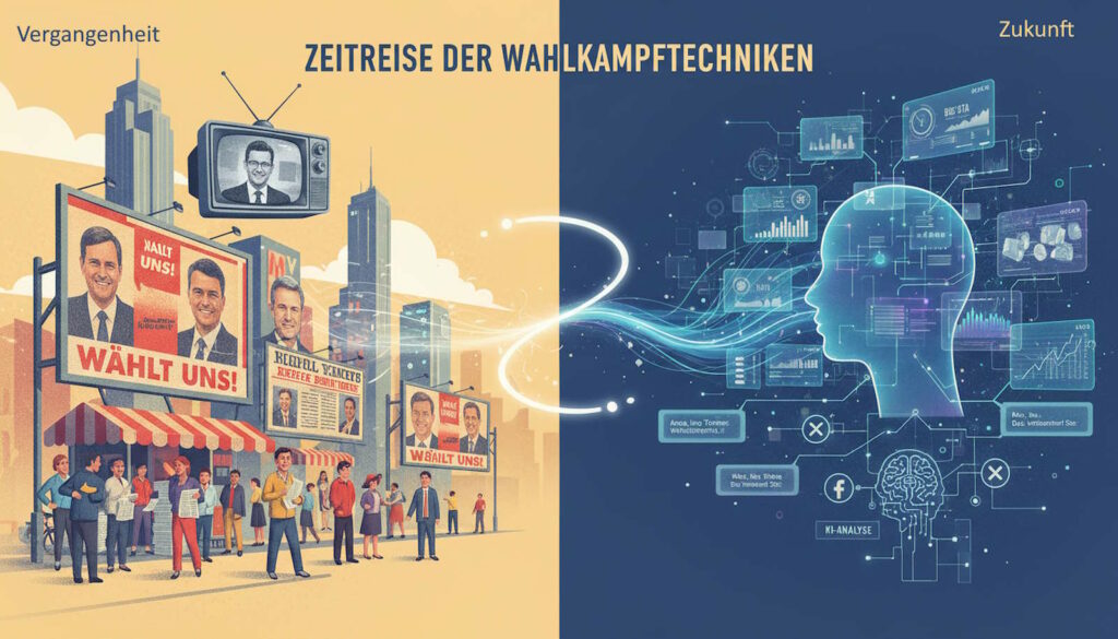 Microtargeting: Politische Kommunikation im Zeitalter datengetriebener Kampagnen 1 Microtargeting Zeitreise der Wahlkampftechniken